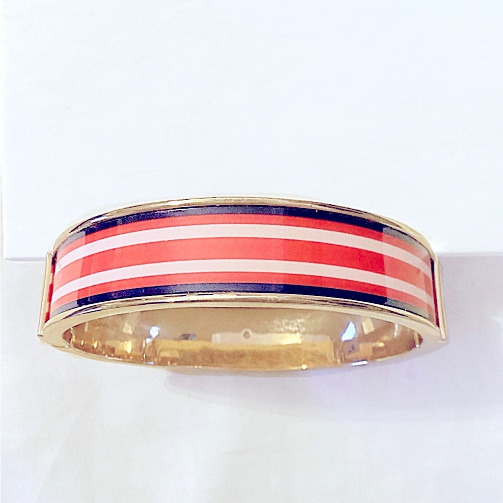 Talbots Striped Hinged Bangle Bracelet